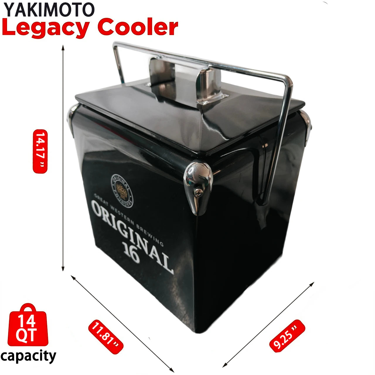 Vintage Iron Cooler Box - 13L Outdoor Camping BBQ Picnic Ice Chest - MANDOTOS INTERNATIONAL