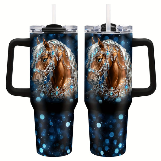 Custom logo 40 oz Stainless Steel Double Wall Vacuum Metal Cup Travel Coffee Mug 40oz Tumbler with Handle