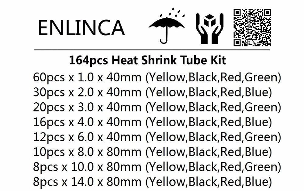 127-750pcs Heat-shrink Tubing Thermoresistant Tube Heat Shrink Wrapping Kit Electrical Connection Wire Cable Insulation Sleeving - MANDOTOS
