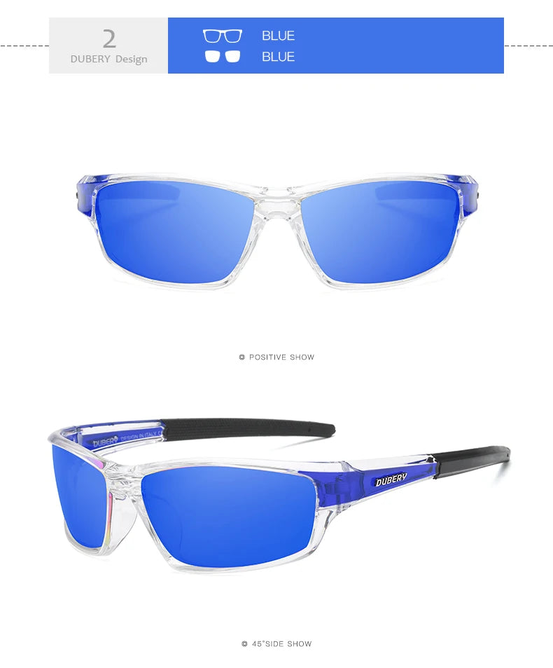 DUBERY 2022 Fashion Polarized Night Vision Sunglasses Trade Driving Custom Men Sunglasses Hot Selling Sport Glasses
