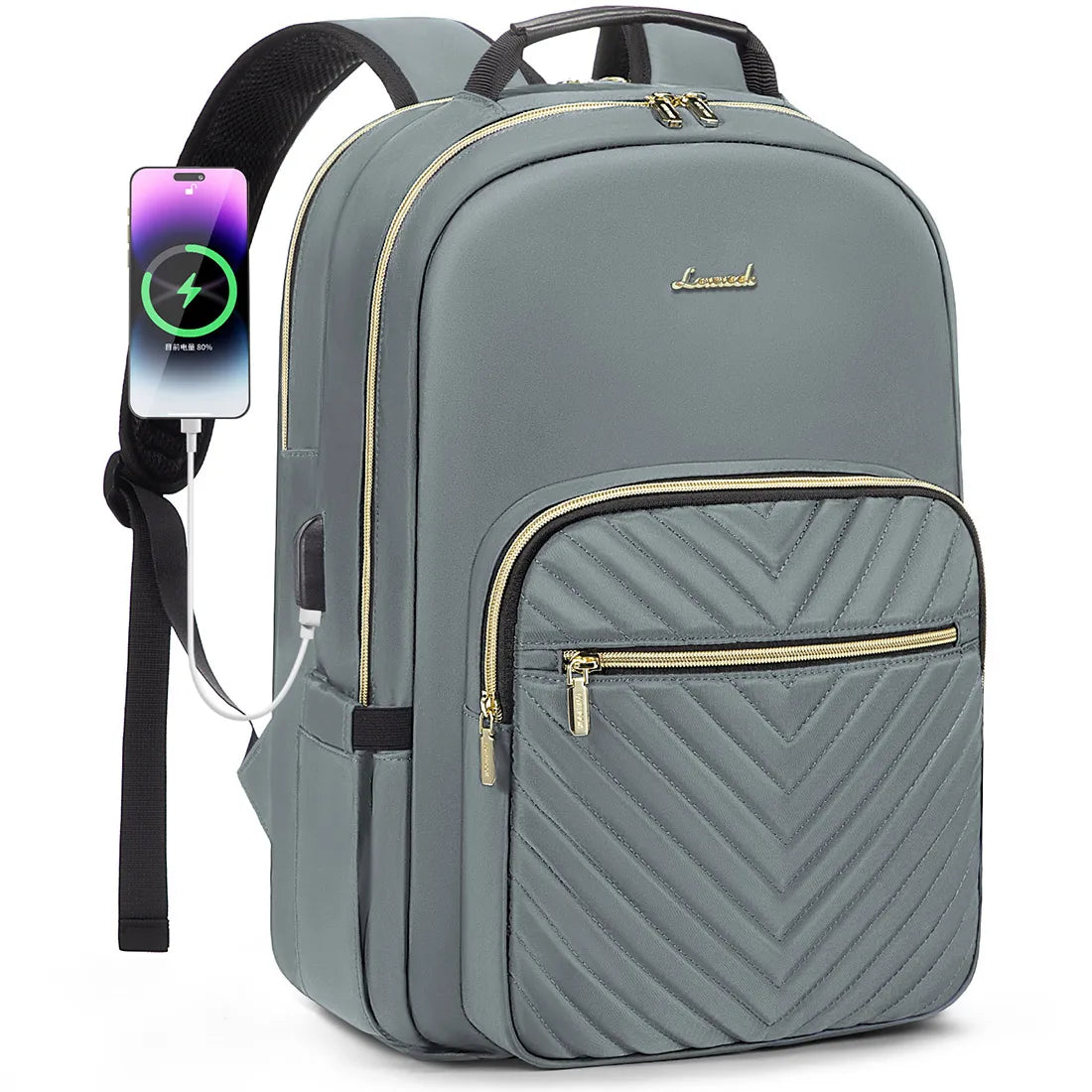 LOVEVOOK Luxury Nylon Teen College School Bookbags Waterproof Business 15.6 17 Inch Travel Laptop Backpacks Bags for Women Girls