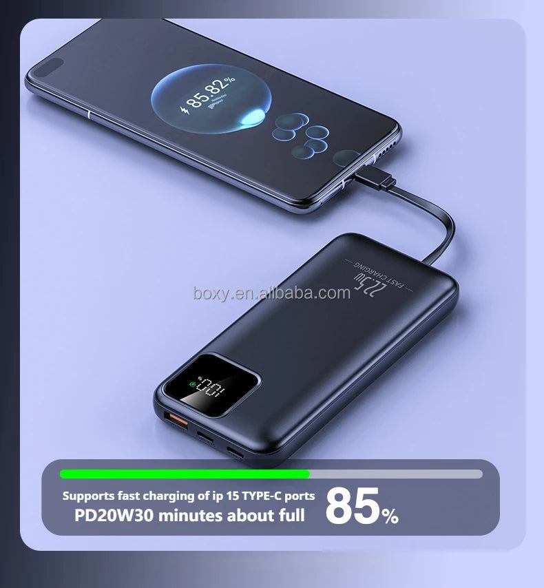 Wholesale PD22.5W Fast Charging 20000Mah Power Bank With Led Digital Display Travel Phone Power Banks USB Fast Portable Charger
