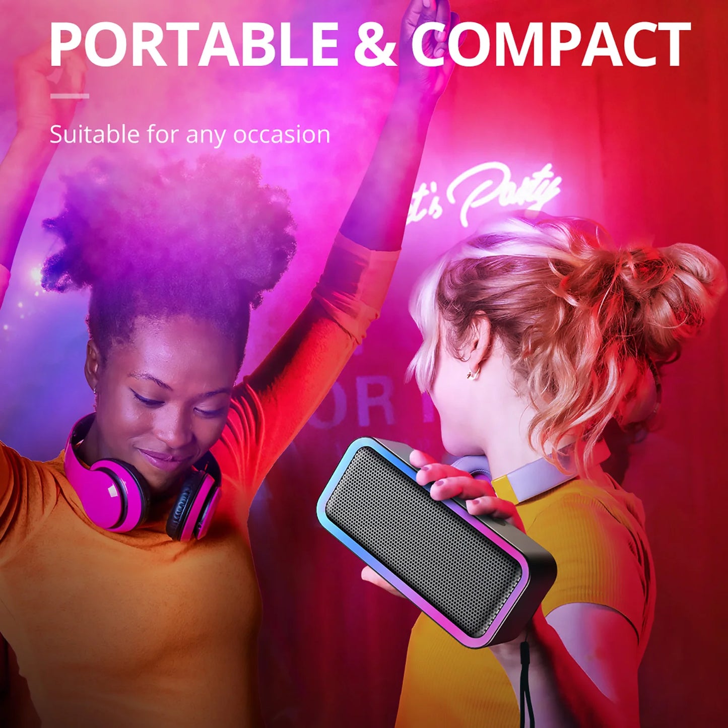A6 Waterproof Bluetooth Speaker ACOME Portable Wireless Speaker 10W Sound RGB TWS Pairing V5.0 Bass for Party Travel Outdoor