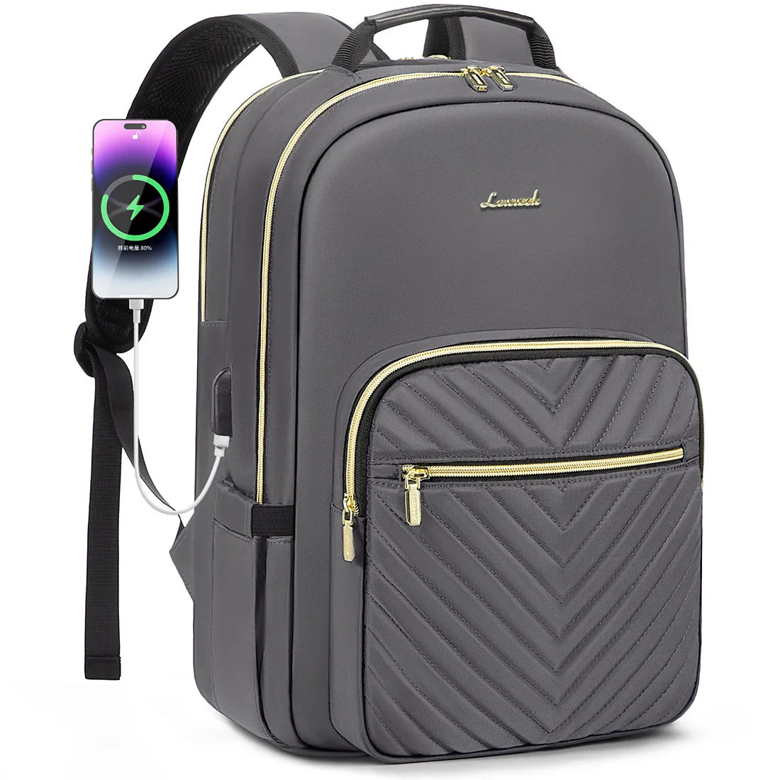 LOVEVOOK Luxury Nylon Teen College School Bookbags Waterproof Business 15.6 17 Inch Travel Laptop Backpacks Bags for Women Girls