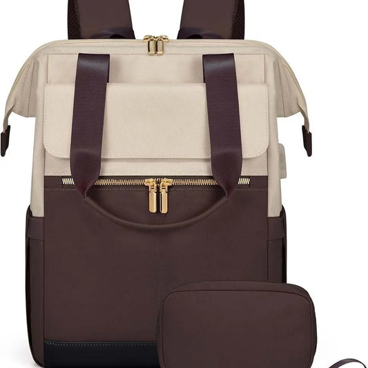 Super Lightweight Women's Travel Laptop Backpack with Curved Shoulder Straps - MANDOTOS INTERNATIONAL