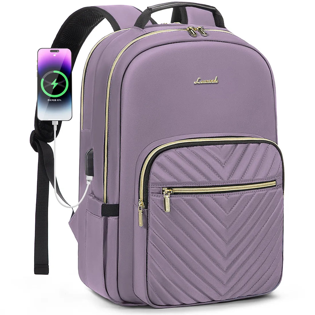 LOVEVOOK Luxury Nylon Teen College School Bookbags Waterproof Business 15.6 17 Inch Travel Laptop Backpacks Bags for Women Girls