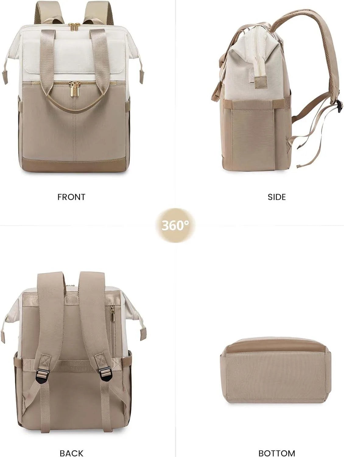 Super Lightweight Women's Travel Laptop Backpack with Curved Shoulder Straps - MANDOTOS INTERNATIONAL