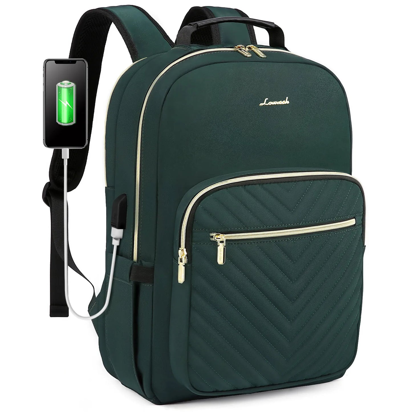 LOVEVOOK Luxury Nylon Teen College School Bookbags Waterproof Business 15.6 17 Inch Travel Laptop Backpacks Bags for Women Girls