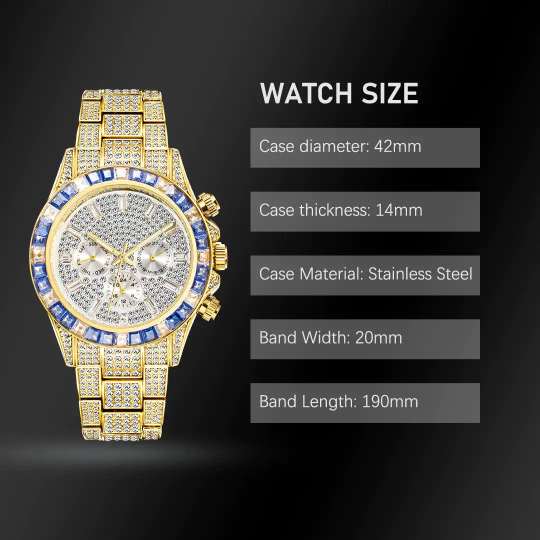 Gold Luxe Men's Waterproof Watch - MANDOTOS
