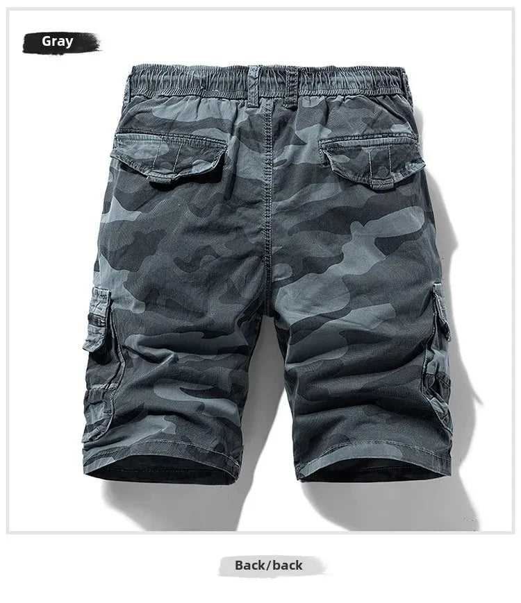 Men's Summer New Camouflage American Street Outdoor Tooling Shorts Stretch Cross-border for Amazon 9383