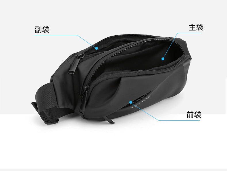 New Men's Multifunctional Waist Bag Water-repellent Casual Sports Chest Bag Outdoor Cycling Bag Fashionable Brand Crossbody Bag