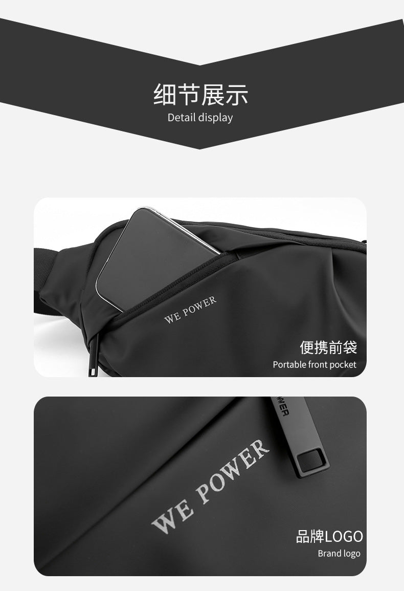 New Men's Multifunctional Waist Bag Water-repellent Casual Sports Chest Bag Outdoor Cycling Bag Fashionable Brand Crossbody Bag