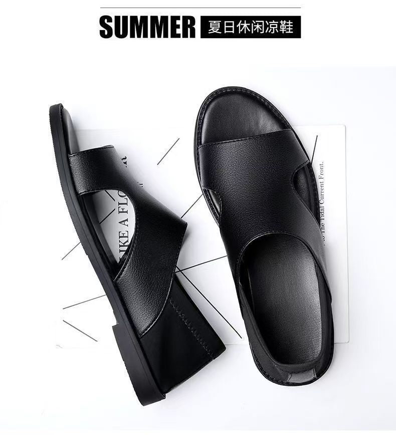 Summer New Men's Sandals Non-slip Soft-soled Sandals Soft Surface Breathable Wear-resistant Casual Soft-soled Beach Sandals for Men
