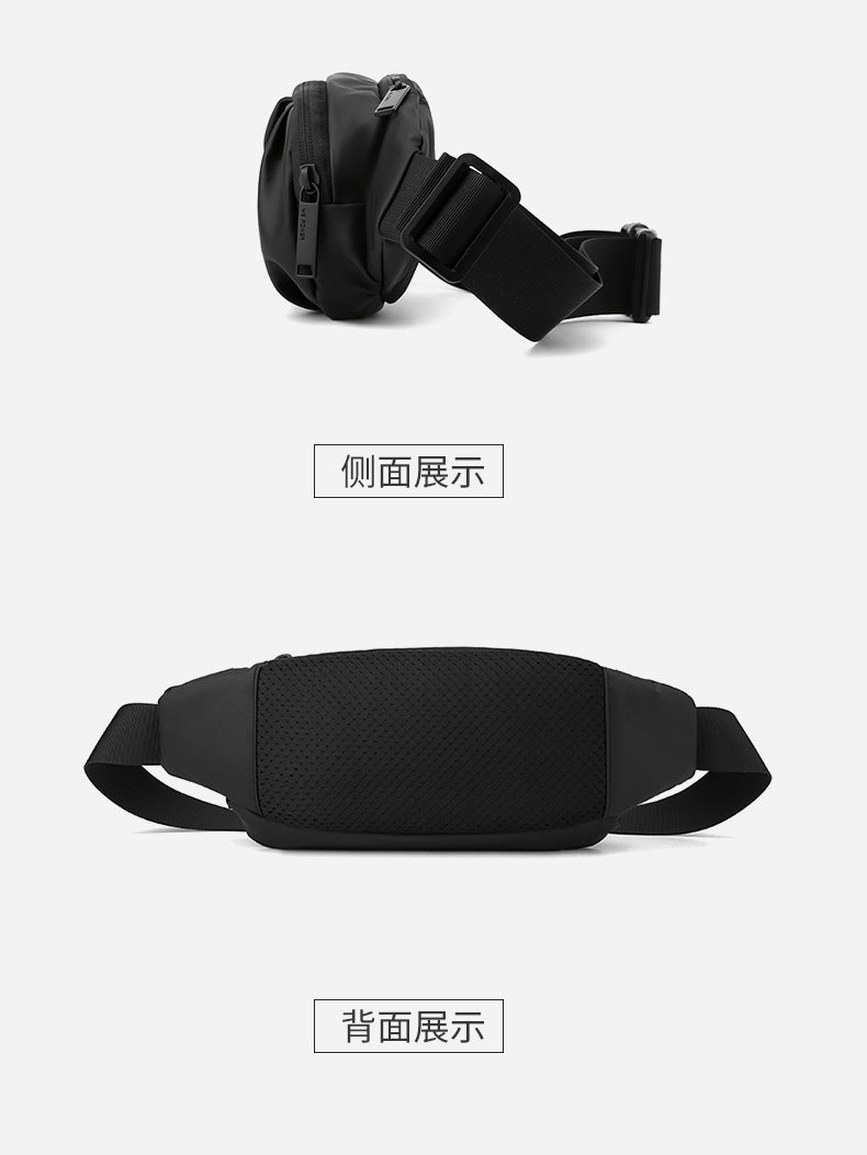 New Men's Multifunctional Waist Bag Water-repellent Casual Sports Chest Bag Outdoor Cycling Bag Fashionable Brand Crossbody Bag