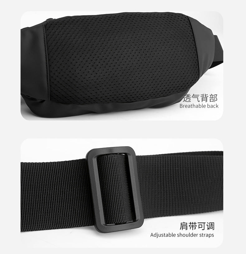 New Men's Multifunctional Waist Bag Water-repellent Casual Sports Chest Bag Outdoor Cycling Bag Fashionable Brand Crossbody Bag