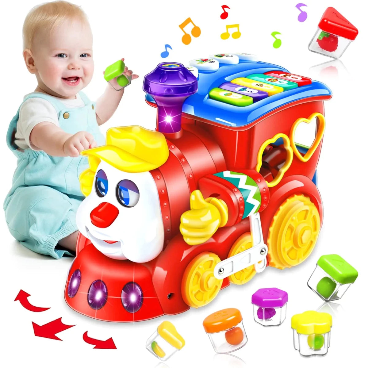 Melodic Train Toddler Toy with Educational Blocks - MANDOTOS INTERNATIONAL