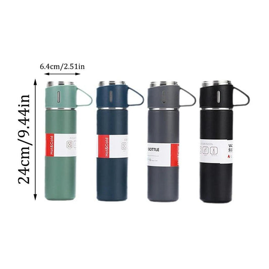 One Cup Three Lid Thermos Cup Set 304 Stainless Steel Handle Lid Gift Cup Men's And Women's Portable Gift Box Set MANDOTOS