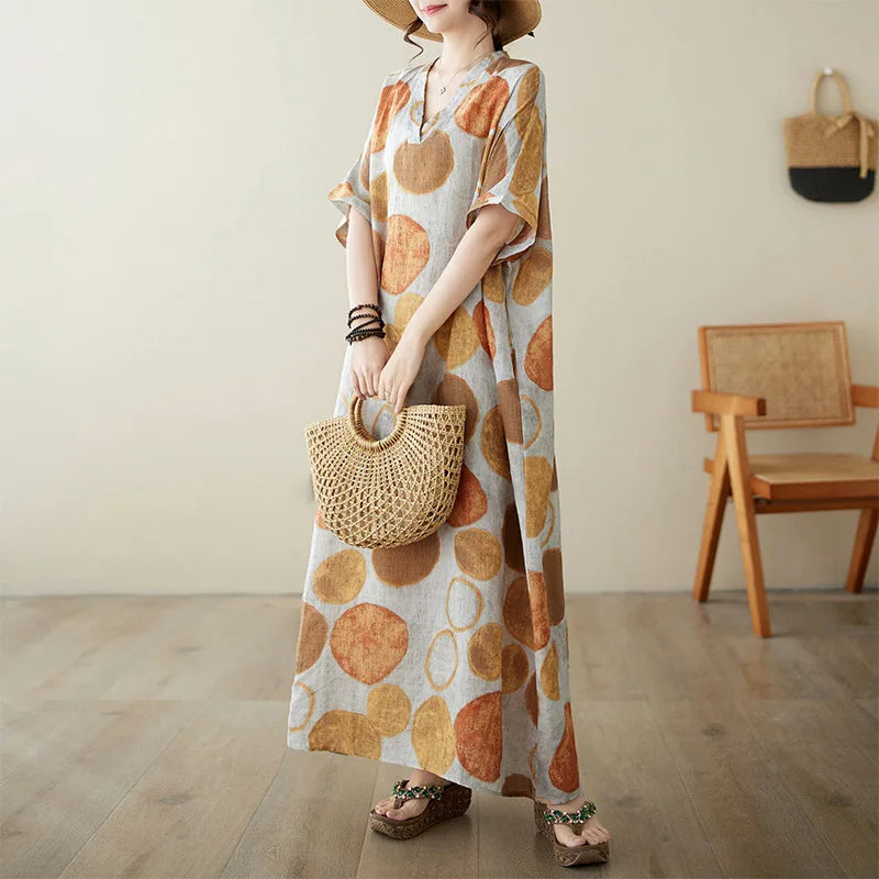 Summer Dress for Women Clothing Streetwear Ethnic Style Bohemian Beach Vintage Clothes Casual Fashion Harajuku Loose Streetwear