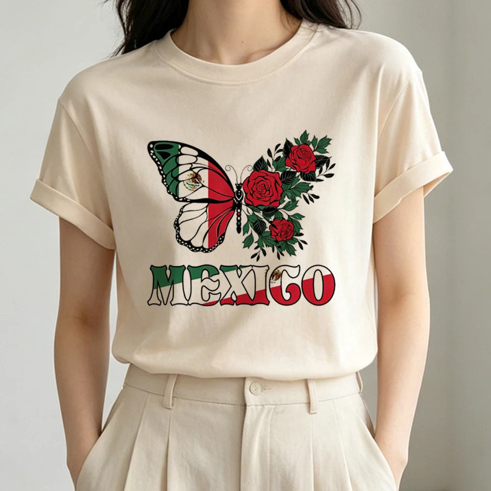 Mexico top tees girl 80s baddie summer alternative t-shirt kawaii baddie 2000s
