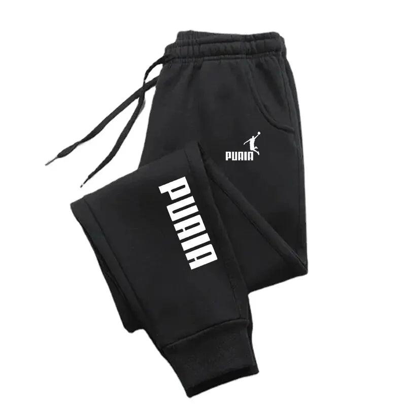 PUAIA Print Men's Pants Autumn/Winter New Sport Jogging Trousers Fitness Loose Fit Clothing Solid Color Outfit Streetwear Pants - MANDOTOS