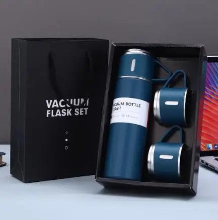 One Cup Three Lid Thermos Cup Set 304 Stainless Steel Handle Lid Gift Cup Men's And Women's Portable Gift Box Set - MANDOTOS