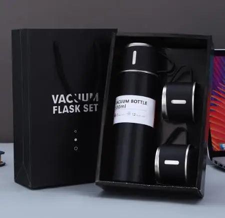 One Cup Three Lid Thermos Cup Set 304 Stainless Steel Handle Lid Gift Cup Men's And Women's Portable Gift Box Set - MANDOTOS