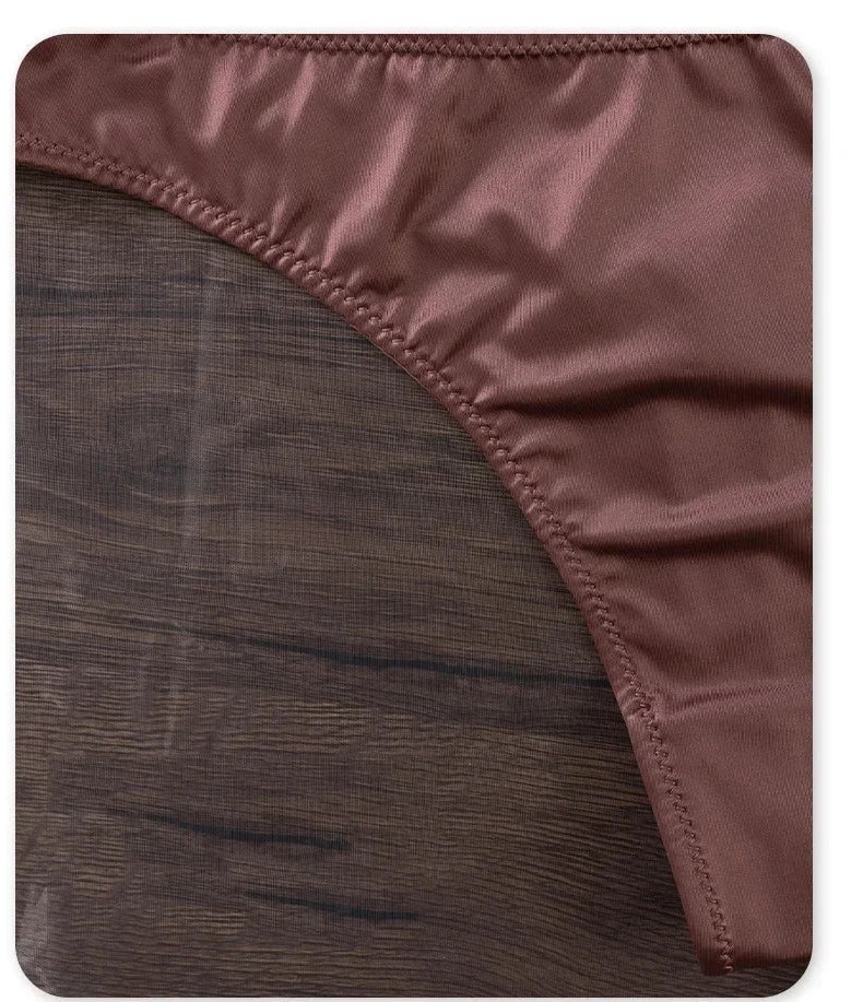 Ice Silk Panties Women Lingerie Underwear Low Waist Seamless Quick-drying Skin-friendly Breathable Briefs Women Intimates Brief MANDOTOS