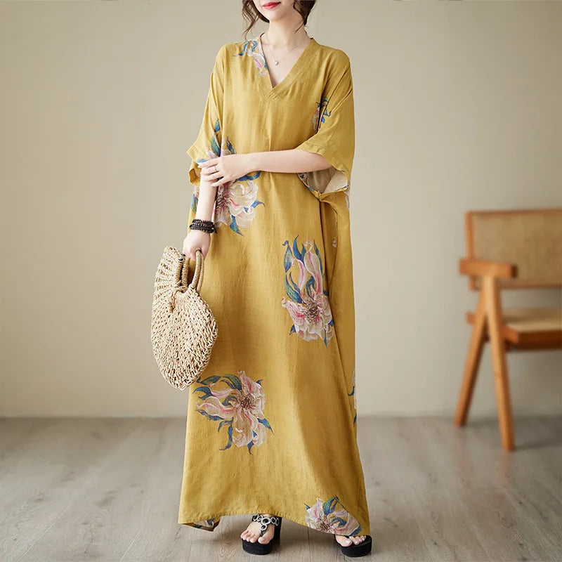 Summer Dress for Women Clothing Streetwear Ethnic Style Bohemian Beach Vintage Clothes Casual Fashion Harajuku Loose Streetwear