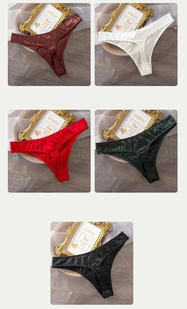 Ice Silk Panties Women Lingerie Underwear Low Waist Seamless Quick-drying Skin-friendly Breathable Briefs Women Intimates Brief MANDOTOS