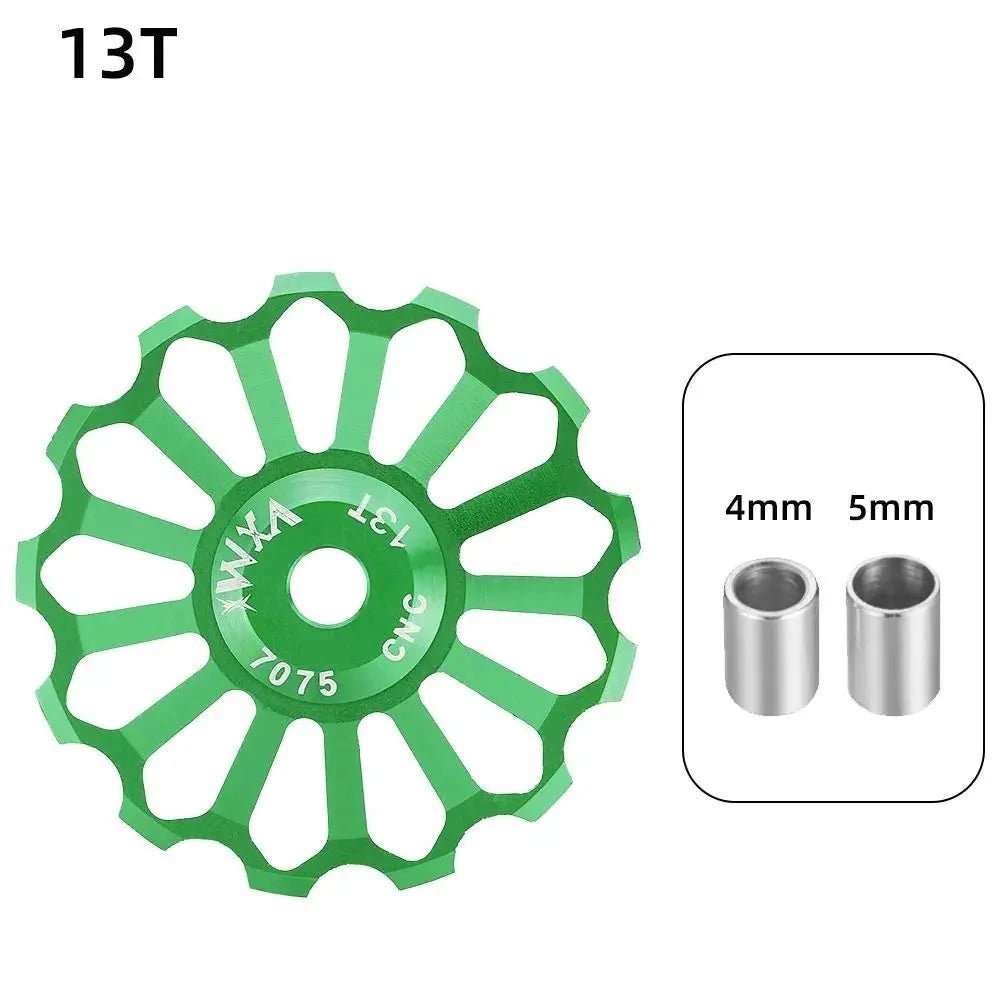 Ceramic Bicycle Guide Wheel, Rear Derailleur, Bearing Axis Adapter, Bike Guide Roller, Jockey Wheel, 10T-17T MANDOTOS