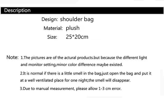Fashion Women's Heart Shaped Handbags Cute Faux Fur Crossbody Bags Lady Soft Plush Chain Shoulder Bag Shopper Totes - MANDOTOS