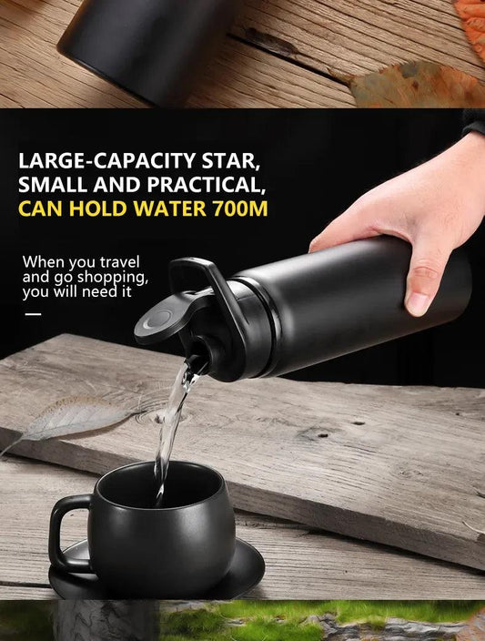 Portable Water Bottle Bicycle Riding Drinking Water Bottle Outdoor Sport Travel Mug Metal Stainless Steel Bottle MANDOTOS