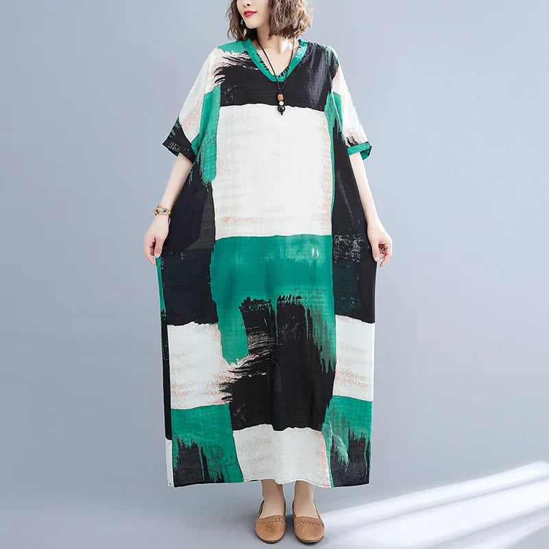 Summer Dress for Women Clothing Streetwear Ethnic Style Bohemian Beach Vintage Clothes Casual Fashion Harajuku Loose Streetwear