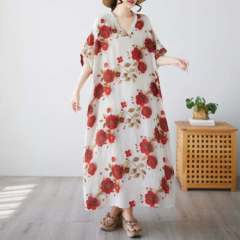 Summer Dress for Women Clothing Streetwear Ethnic Style Bohemian Beach Vintage Clothes Casual Fashion Harajuku Loose Streetwear