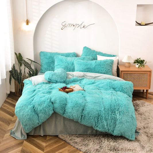 Luxurious Tie-Dyed Plush Flannel Bedding Set - MANDOTOS