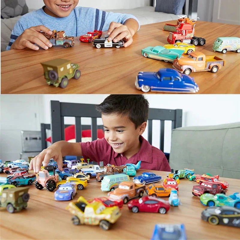 Mandotos Disney Pixar Cars 1 55 Metal Alloy Diecast Toy Car Set Lightning McQueen Mater Jackson Storm The King Nine fingers Store