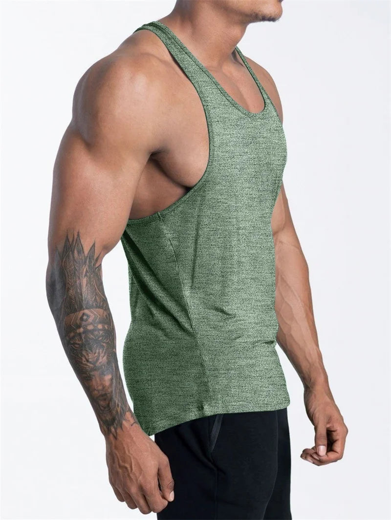 Men's Sports Fitness Tank Top Summer GYM Training Undershirt Running Basketball Quick Drying Breathable loose Tank Top men tops