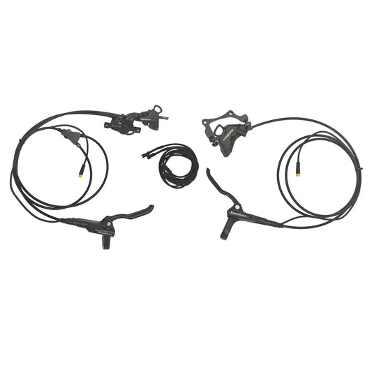 Hydraulic Disc Brake Kits with Front Dual Brake Calipers and Parking Button for Electric Bicycle Tricycle MANDOTOS