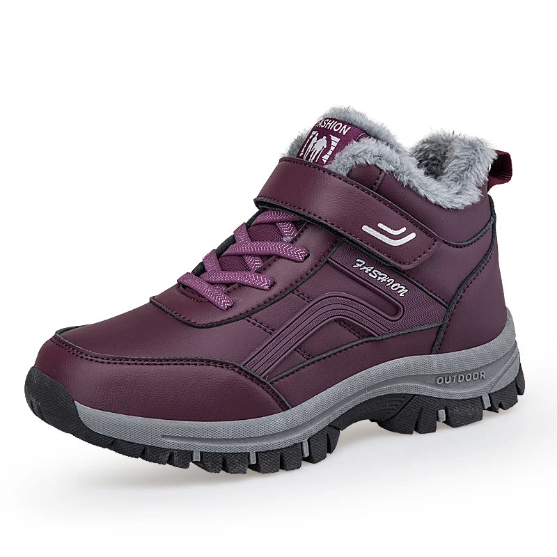 Ultra-Warm Waterproof Leather Winter Boots for Men & Women - MANDOTOS