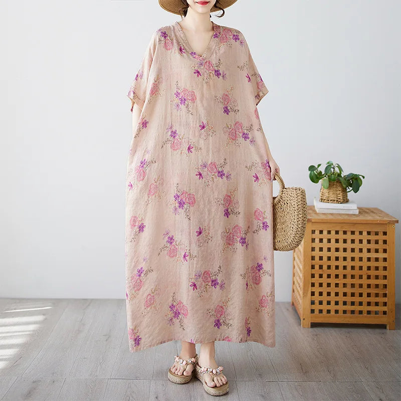 Summer Dress for Women Clothing Streetwear Ethnic Style Bohemian Beach Vintage Clothes Casual Fashion Harajuku Loose Streetwear