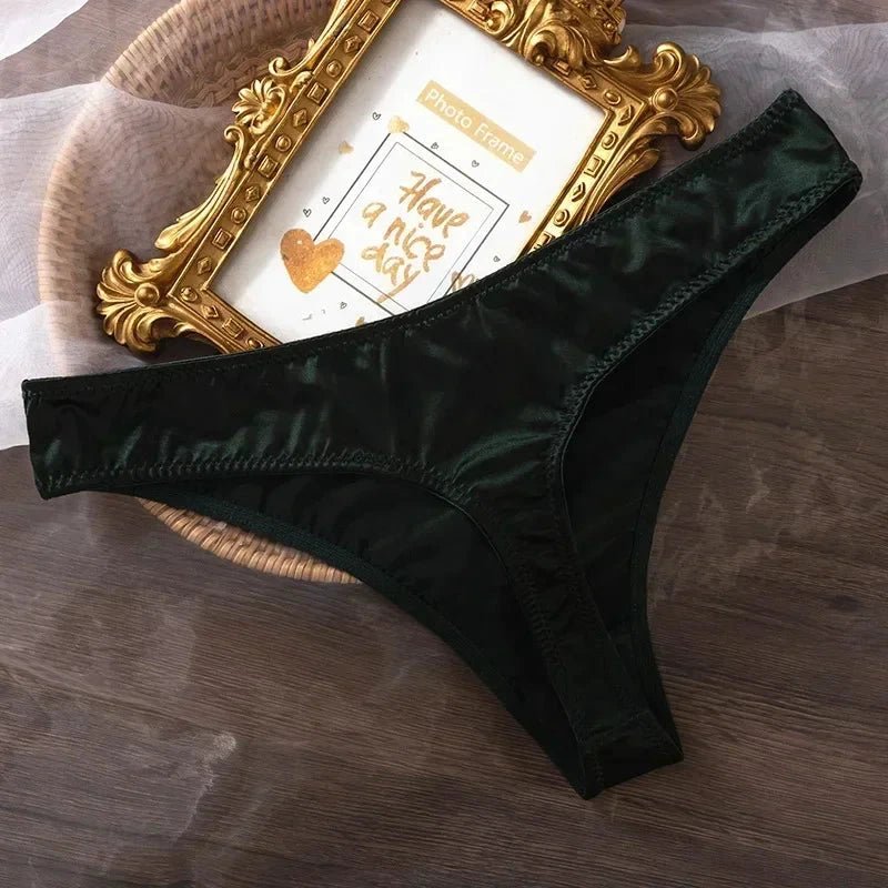 Ice Silk Panties Women Lingerie Underwear Low Waist Seamless Quick-drying Skin-friendly Breathable Briefs Women Intimates Brief MANDOTOS
