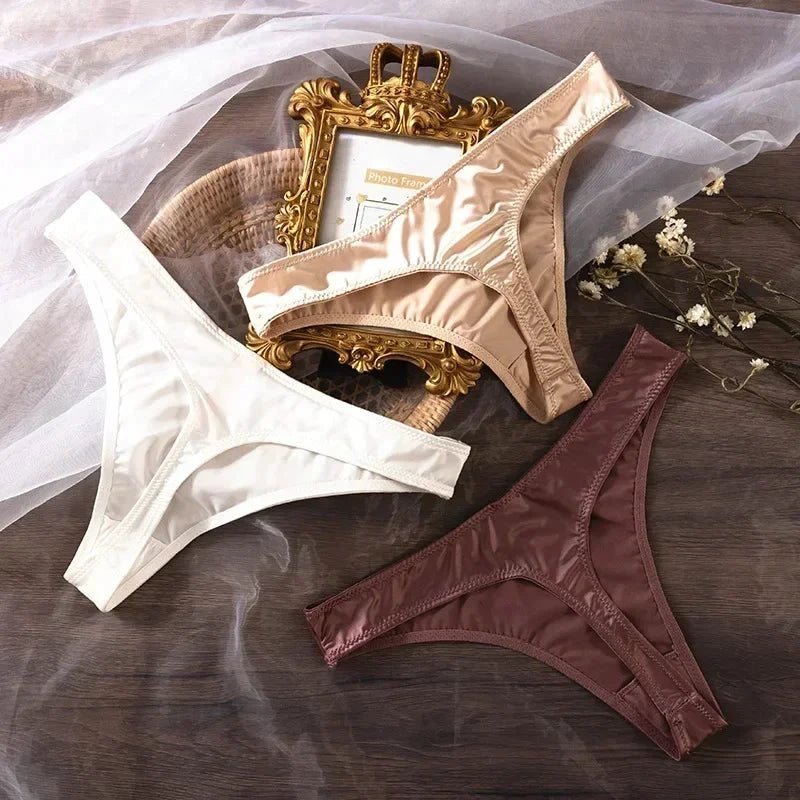 Ice Silk Panties Women Lingerie Underwear Low Waist Seamless Quick-drying Skin-friendly Breathable Briefs Women Intimates Brief MANDOTOS