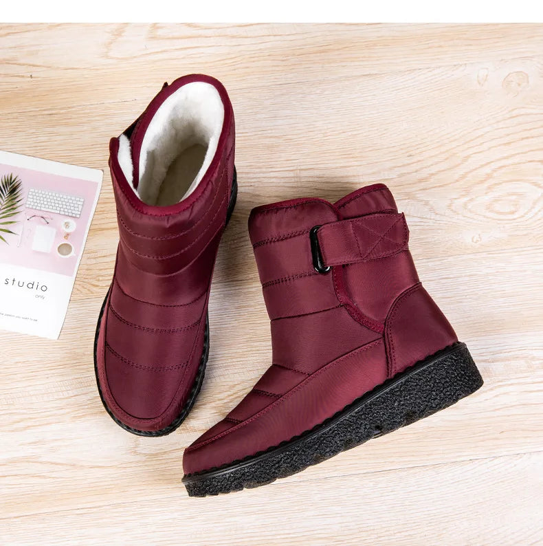 Boots Women Non Slip Waterproof Winter Snow Boots Platform Shoes for Women Warm Ankle Boots Cotton Padded Shoes Botas De Mujer