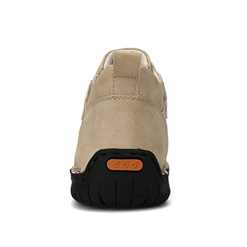 New 2025 Handmade Leather Casual Men Shoes Design Sneakers Man Breathable Leather Shoes Men Ankle Boots Outdoor MANDOTOS