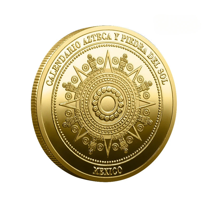 Maya Coins, Mexican Maya Souvenir Coins, Maya Calendar, Aztec Coins Commemorative