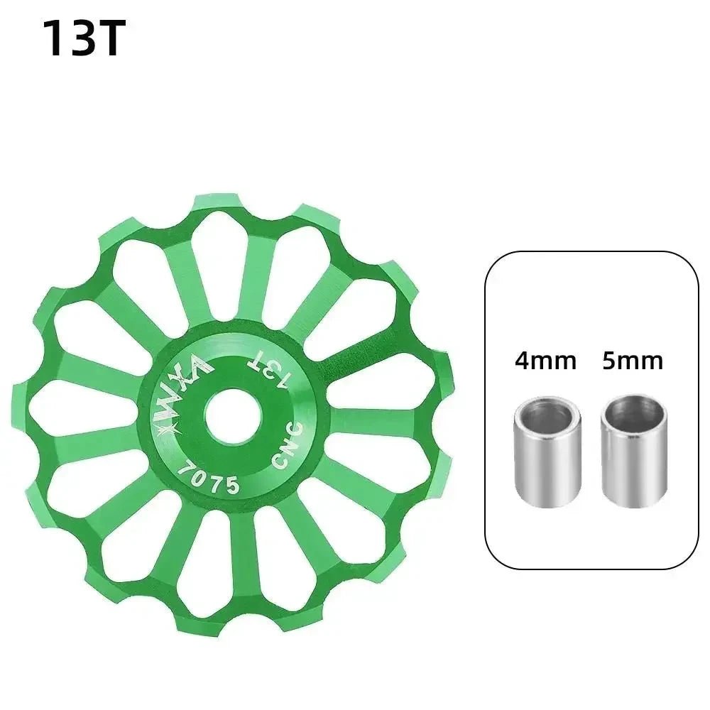 Ceramic Bicycle Guide Wheel, Rear Derailleur, Bearing Axis Adapter, Bike Guide Roller, Jockey Wheel, 10T-17T MANDOTOS