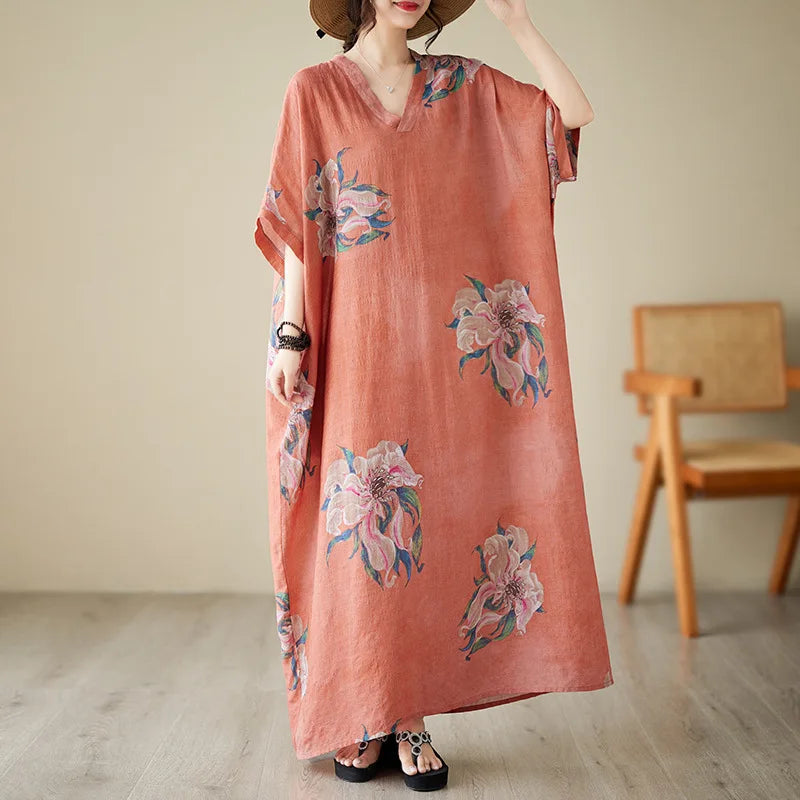 Summer Dress for Women Clothing Streetwear Ethnic Style Bohemian Beach Vintage Clothes Casual Fashion Harajuku Loose Streetwear