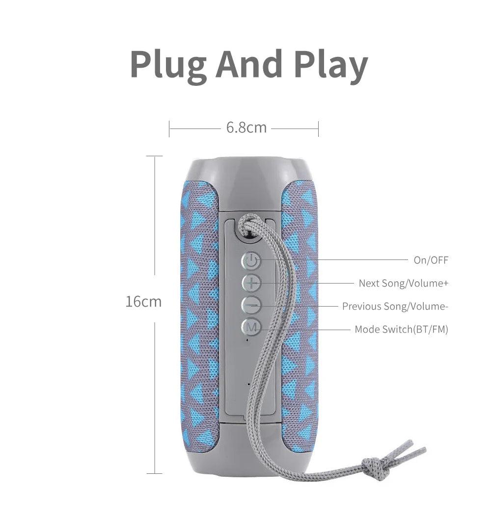 Bluetooth Speaker T&G TG117 Portable TWS Sound Box Waterproof Loudspeaker Outdoor Stereo Surround Speakers Support TF FM Radio - MANDOTOS