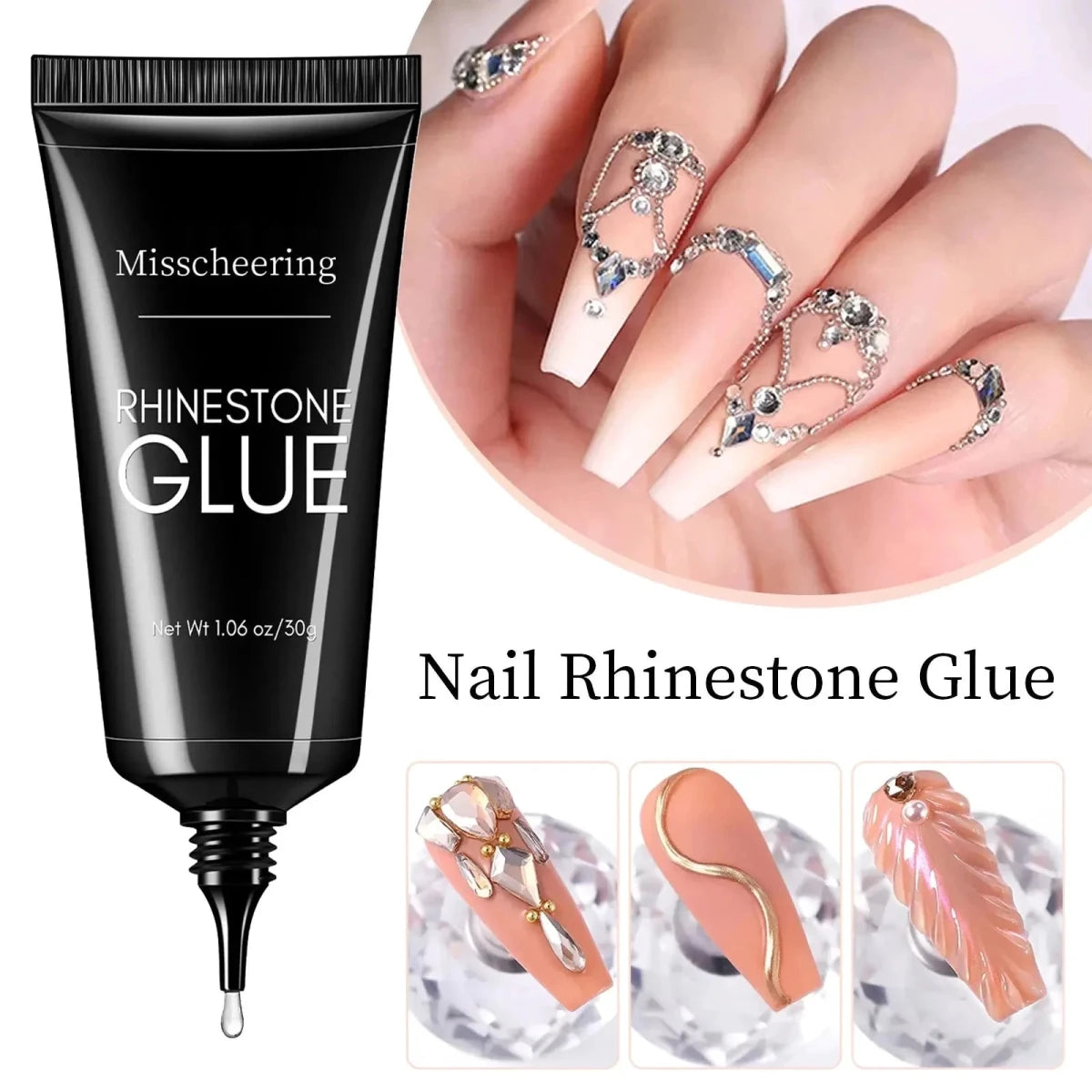 Mandotos 30g Nail Rhinestone Glue Gel For 3D Nail Charms Misscheering Official Store