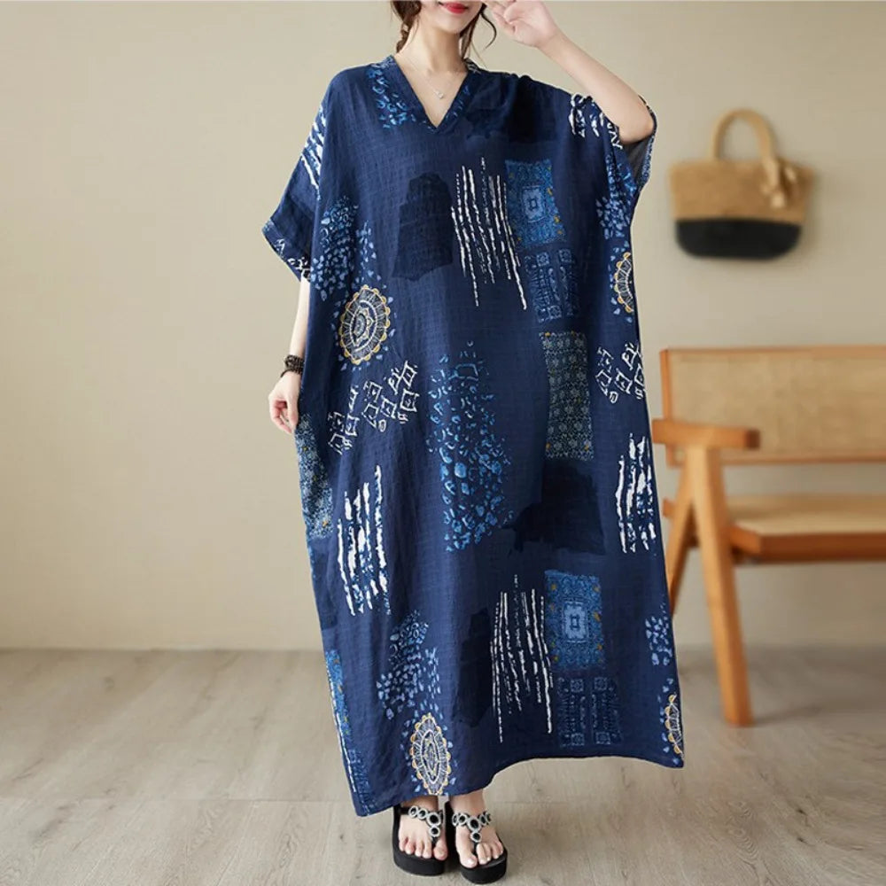 Summer Dress for Women Clothing Streetwear Ethnic Style Bohemian Beach Vintage Clothes Casual Fashion Harajuku Loose Streetwear